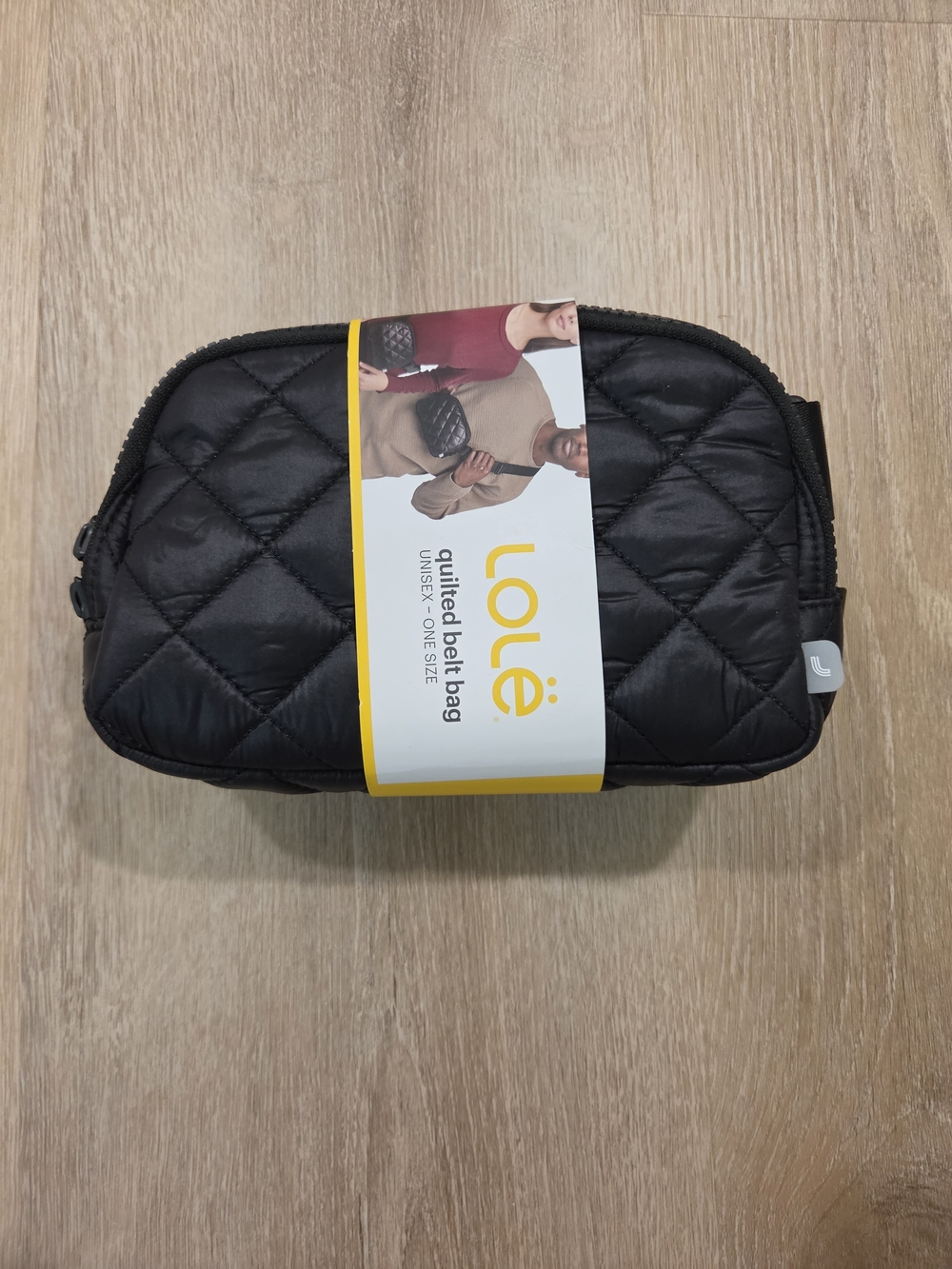 Lole Quilted Black Belt Bag